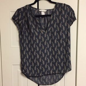 H&M Giraffe print blouse